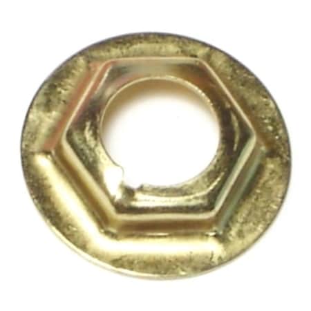 Midwest Fastener Lock Nut, 1/8", Brass, 10 PK 64612